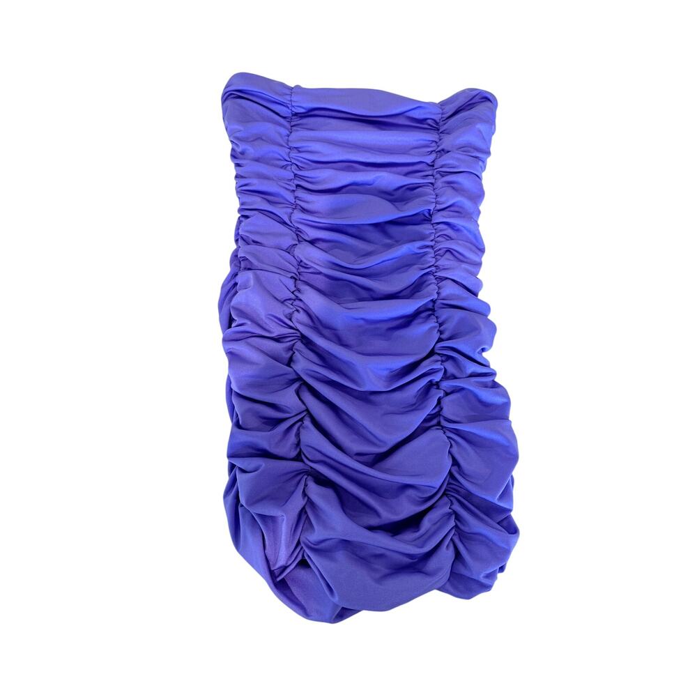 KATIE J NYC Purple Ruched Strapless Bodycon Mini Dress XL Party Teen Junior